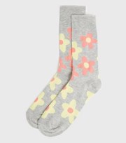 New Look Grey Floral Socks